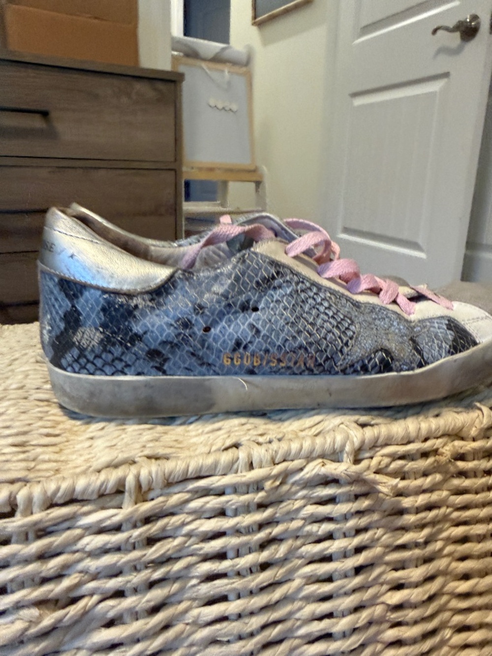 Golden goose blue python vintage sneakers